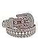 Brown Rhinestone Studded Western Belt For Women Size X-Large