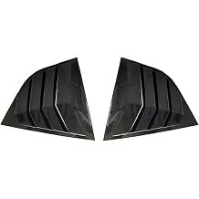 2PCS Compatible For Skoda Octavia MK3 2013-2019 Car Rear Window Quarter Louver Cover Side Vent Shutter Trim Scoop ABS AccessoriesBlack