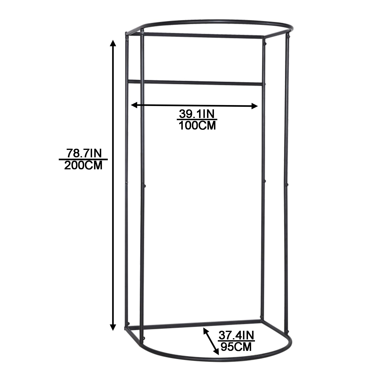 200x100x95CM Spogliatoio Camerino Mobile, Portatile Spogliatoio per La Protezione Della Privacy, Spogliatoio Semicerchio Mobile per Ufficio, Attività All'aperto, Boutique, Negozio di Abbigliamento