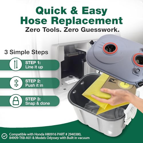 Crucial Vacuum 3 Replacement Vacuum Bags - Compatible with Honda Part # 2940380, 84909-TK8-A01 – Fits Honda Odyssey H80916 with Built in Vacuum Model – Bulk (3 Pack) - image 7