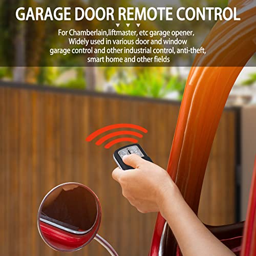 Kingdder 3 Pcs Universal Garage Door Remote Compatible With Chamberlain Liftmaster Garage Door Opener With 5 Colors Learning Button Purple Yellow Red Orange Green Learning Button Mini Keychain Type #TOP5