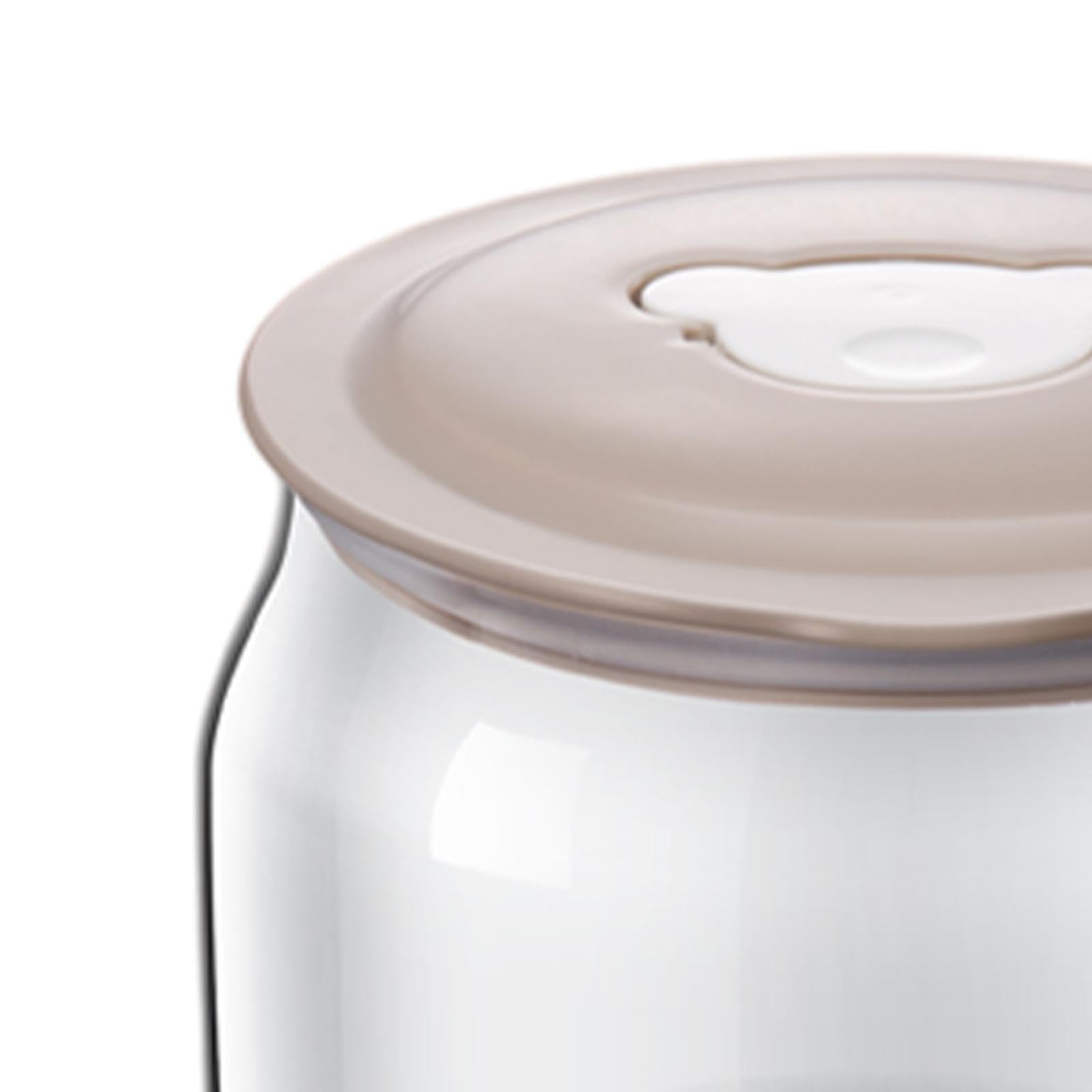 Klare Glasbehälter, Joghurtgläser Aus Glas, Ersatzgläser für Pudding Und Joghurt, Glasbehälter für Milch, Marmeladen Und Mousse, Flasche mit Deckel