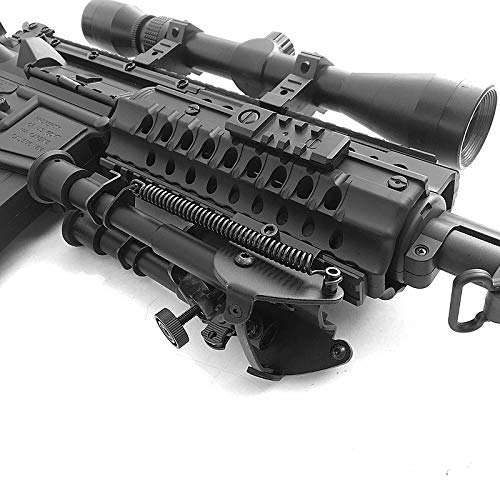 6-9 Inch Tactical Rifle Bipod Height Adjustable, Foldable Spring Return With 20mm Mounting Adapter - Image 6