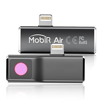 Mobile Phone Thermal Camera, 120?90 IR Multifunctional External Infrared Thermal Imager, 25Hz Refresh Rate 10,800 Pixels with Video Recording & Shooting, for Electrical/Mechanical Maintenance (iOS)