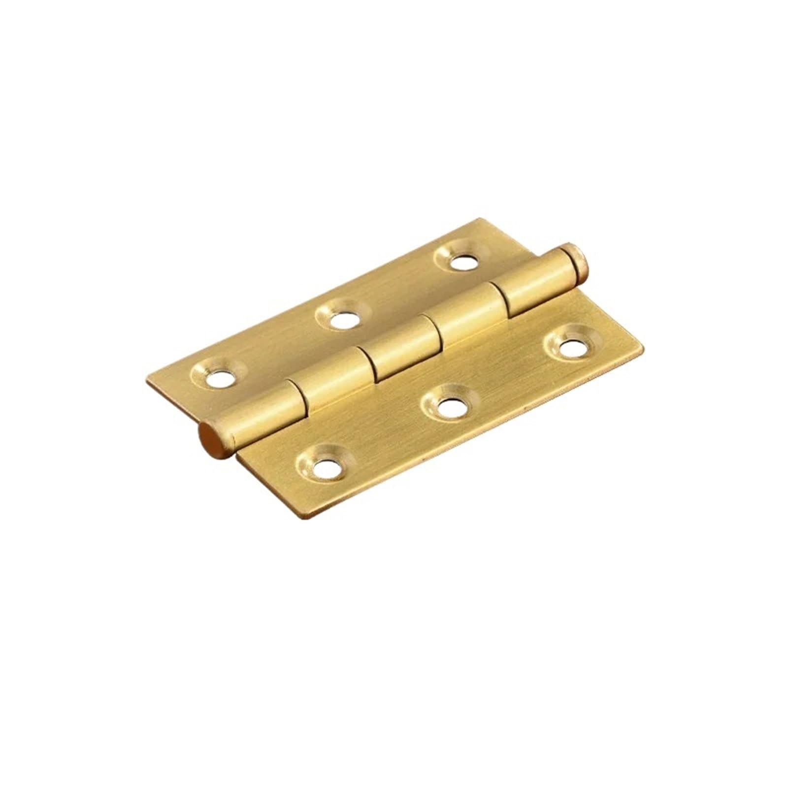 Sfoikvg T3605matte Gold 64Mm Door Hinges Hinges 4Pcs Antique Brass Door 2/2.5/3 Inch Furniture Cabinet Drawer Butt Hinge For Wooden Box Hardware For Outdoor Doors(T3605matte Gold 64Mm)