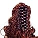 SWACC 12-Inch Short Screw Curls Claw Clip Ponytail Extensions Synthetic Clip in Drawstring Curly Ponytail Hairpiece Jaw Clip Hair Extension (Copper Red)