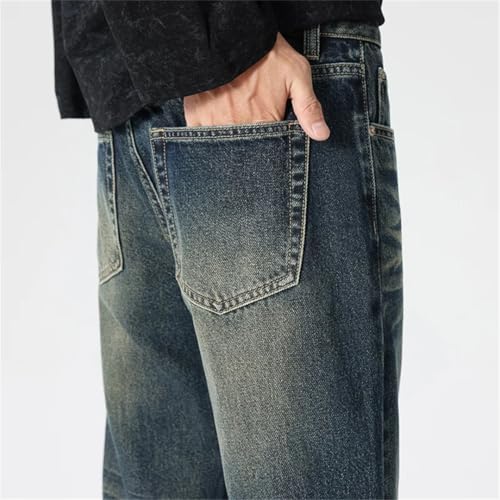 Men's Vintage Flared Kick Flare Denim Pants Bootcut Trousers Full Length Loose Jeans3