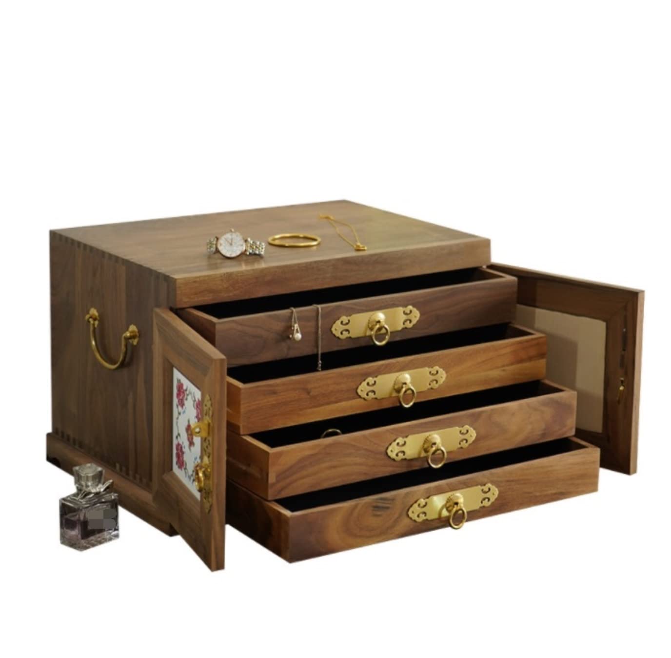 Schmuckkästchen, Holz, Fliesenmalerei, Schmuckkästchen, Schmuckkästchen, Organizer, Ringe, Halsketten, Armbänder, Aufbewahrung, Schmuck-Organizer Beauty Comes