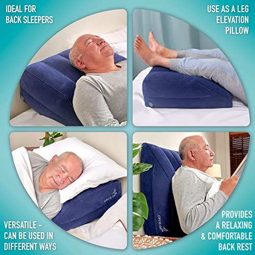 Circa Air Inflatable Leg Elevation Pillows, Leg Pillow For Elevation Blood Circulation, Wedge Pillow For Legs Swelling After Surgery, Travel Inflatable Pillow, Knee Foot Back Pain Support For Sleeping #TOP3