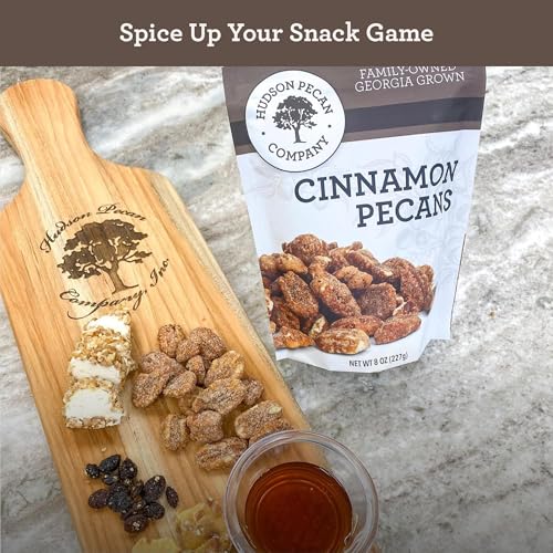 Image of HUDSON PECAN COMPANY Cinnamon Candied Pecans: Coated in Sugar and Cinnamon