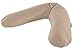 Theraline Das Original Schwangerschaftskissen & Stillkissen 190cm – Seitenschläferkissen Stillkissen Perlen – inkl Stillkissenbezug Cappuccino Unis Baumwolle Cappuccino