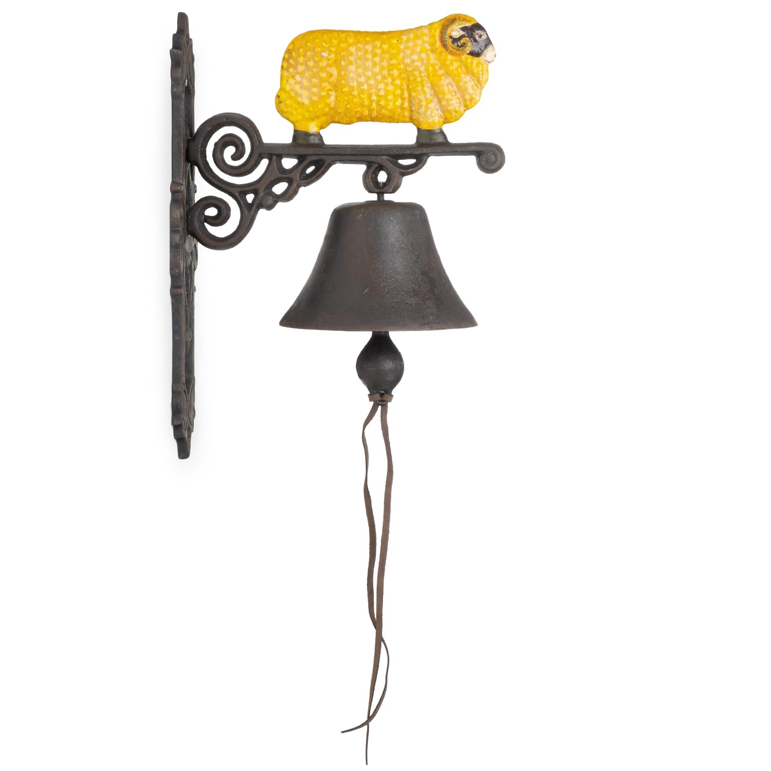 Cloche Murale En Fonte, Couleur Rouille, Design Rétro