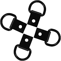 Vista 1 de 4pcs Heavy Duty Trailer D Rings Tie Down Anchors Hooks for Truck Bed Cargo Securing with Mounting Hardware, Utility Trailer Tie Downs for Hitch and