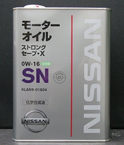 Amazon 日産純正ガソリンエンジンオイル ４ｌ缶 ｓｎストロングセーブｘ ｅｃｏ モリブデン配合化学合成油 車用エンジンオイル 車 バイク