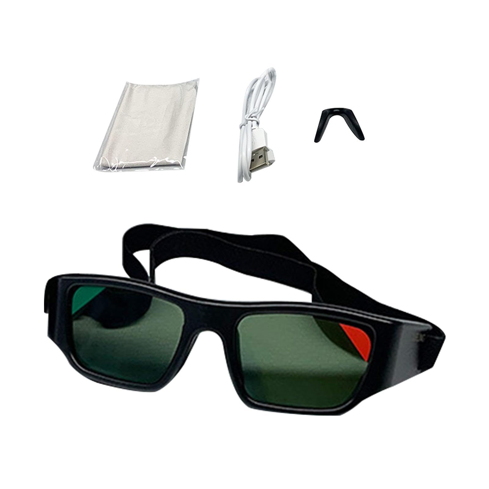 Amagogo Dribblingbrille Trainingsbrille mit Stroboskop-Brille und verstellbarem Gummiband Schwarz Specs Visions Trainingsbrille für Fußball-Teenager
