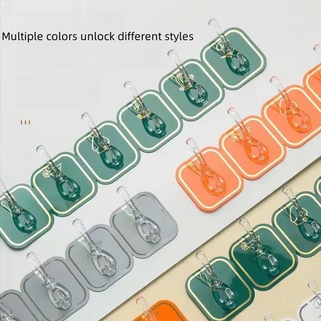 Image of ABS Plastic Multifunctional Decorative Hooks, AMEE Door Hanger, 2 | Key Holder, Wall Mounted Adhesive, Coat Hanger, Hat Rack, Sundries Organizer