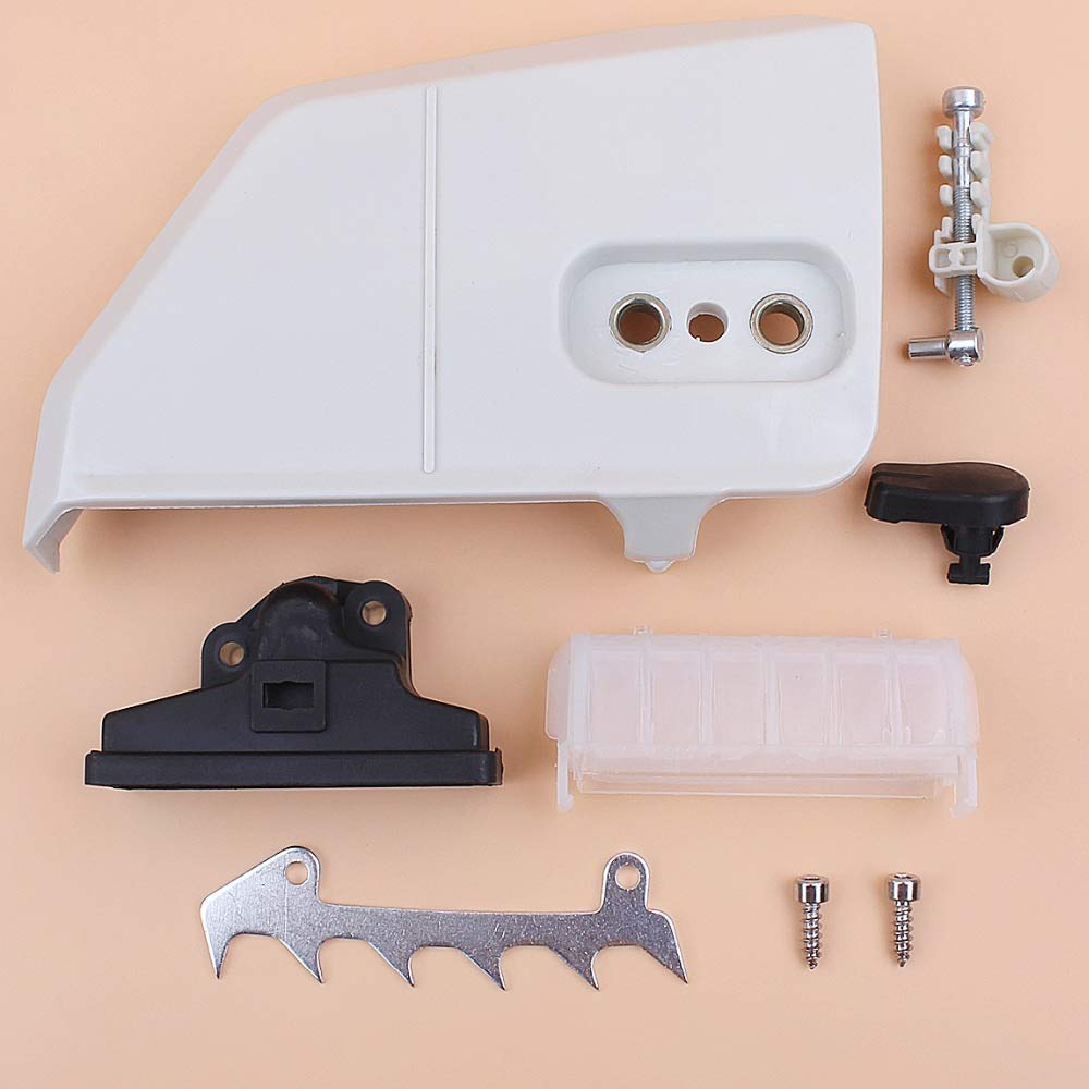 Cubierta de embrague Filtro de aire Bumper Spike Kit tensor de cadena compatible con STIHL MS250 MS230 MS210 021023025 Repuestos de motosierra 1123640 1705