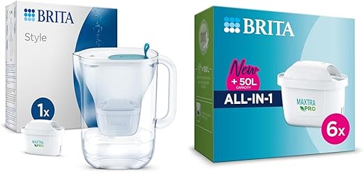 Brita Style Essential Waterfilterkan 2.4L - Steen Blauw - Krëfel Brita Style Essential Waterfilterkan 2.4L - Steen Blauw - Krëfel
