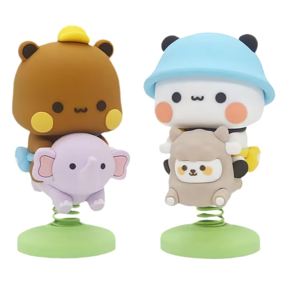 DhqkqgBubu Dudu Wobble Figure, 2 Pieces Wobble Figure Car, Collectible Table Decoration, Cute Car Dashboard Decorations, Interior Car Accessories, Gift for Children, Girls, Boys