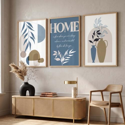 Image of kotart Painting for Wall Decoration - Modern Art Wall Decor Framed Painting for Living Room Bedroom - Framed Wall Posters /Paintings with Frame Set of 3 (Art 1, 13x17 inch)