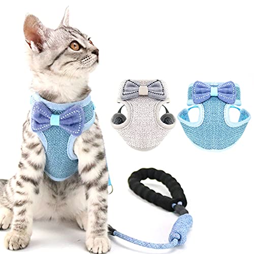Arnés transpirable para gatos con lazo y diseño ergonómico antitirones 3