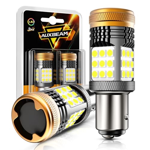 Auxbeam B21 Series 1157 LED Bulbs White Built in Resistor Error Free