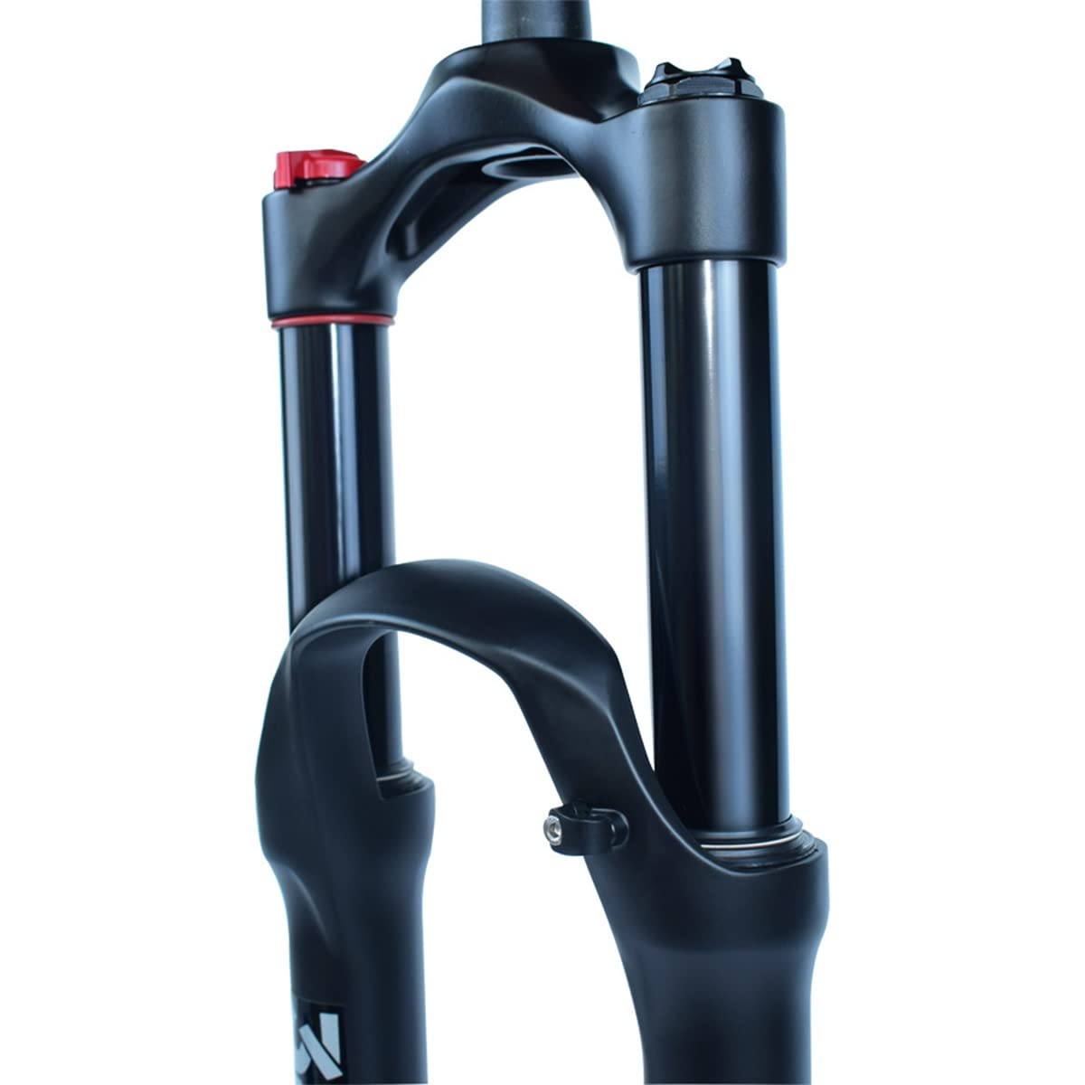 26/27,5/29" widelec pneumatyczny MTB z skokiem sprężyny 100 mm, ultralekki rower górski, rura prosta 1-1/8, widelec przedni ze złączem szybkomocującym, 9 * ręczny / pilot blokady (kolor: