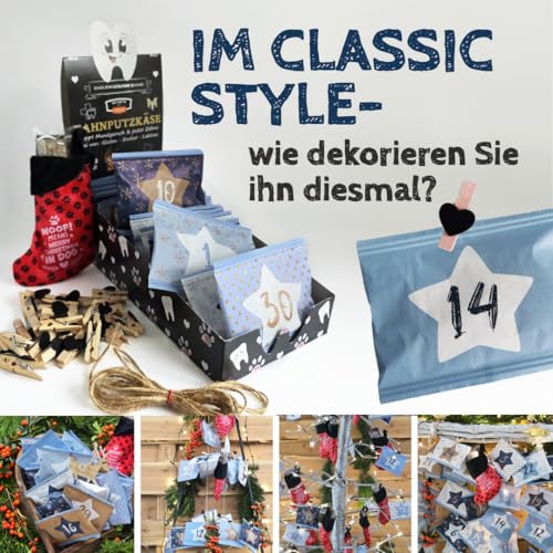 Hunde Adventskalender von Qchefs mit gesunden Leckerlis und Zahnpflege