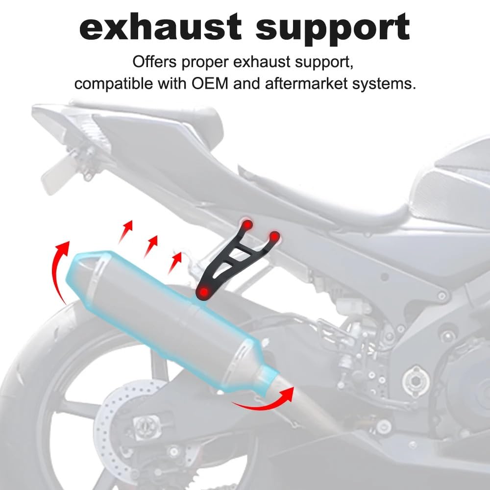 Pasażera z Tyłu uchwyt pasażera motocykla poręcz Do Suzuki GSXR 1000 2005-2006 | Wieszak na rurę wydechową motocykla, wspornik wspornika tłumika, aluminium