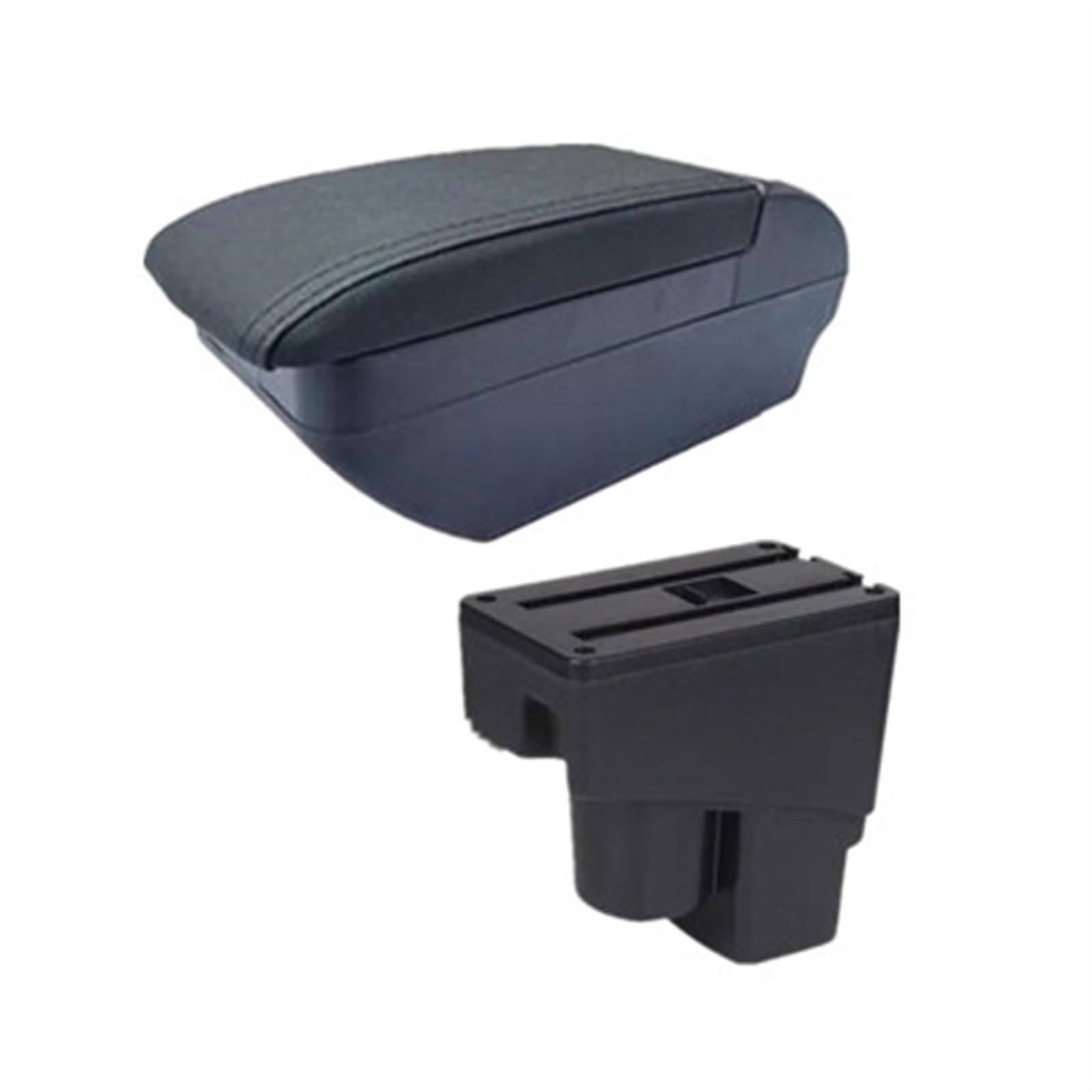 NOHEEU Car Armrest Box 2002-2007 Storage Modification Accessories For Fit For Jazz 1(F black line)