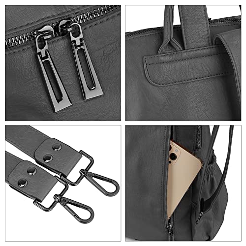 Image of Uromee Travel Backpack Purse Women Vegan Leather Tassel Shoulder Bag