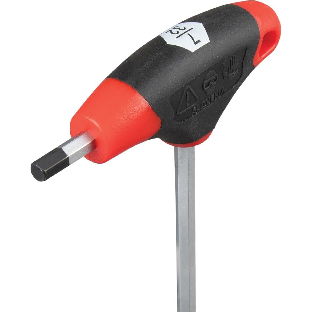 KLEIN TOOLS JTH610E Zestaw kluczy imbusowych SAE z uchwytem w kształcie litery T z ostrzami 6-calowymi, stojak w zestawie, 10-częściowy