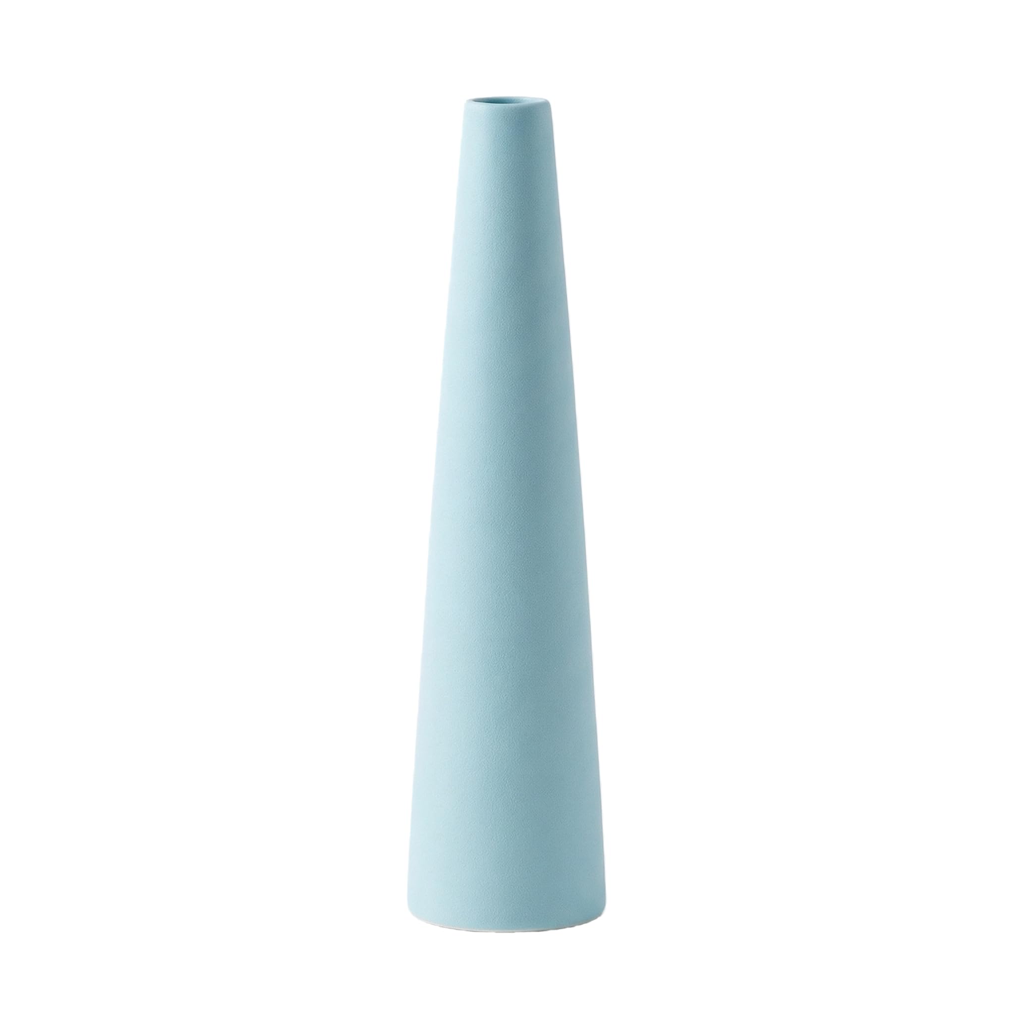 Small Ceramic Bud Vase Tall Conic Flower Single Stem Vases Home Decorative Floral Centerpiece for Wedding and Office (Light Blue) โ image 1