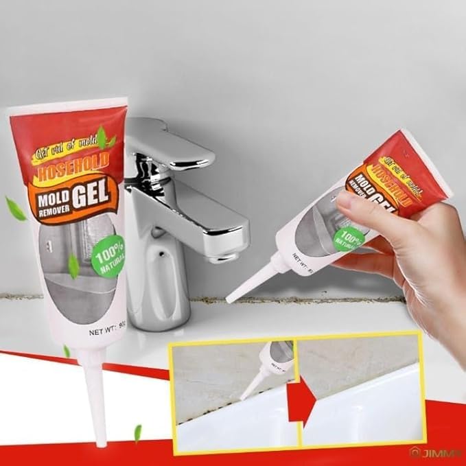 DHULI Miracle Mold Remover Gel for Wall Tiles Grout Sealant Bathroom Cleaning Home Showers Kitchen Sinks Cleaner, Easily Get Rid of the Dark Brown Spots, Especially in the Sealed Joints 2