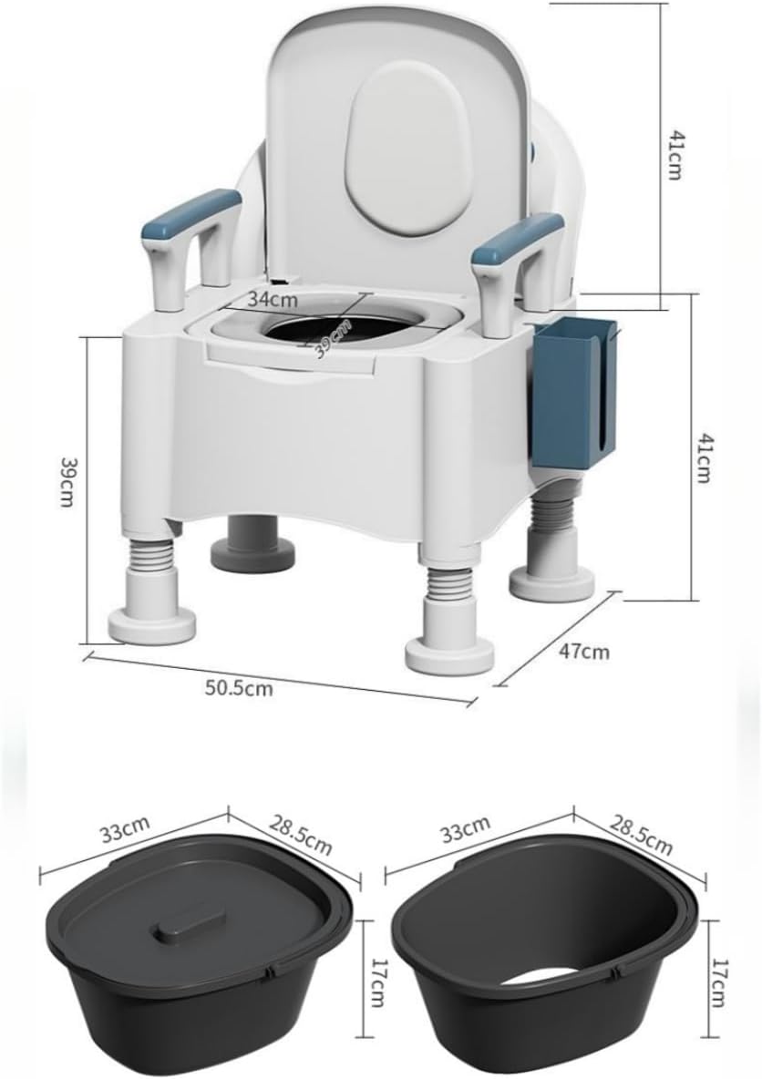 TONBO（新輝合成） ポータブルトイレ 背もたれ型 バケツ付き 介護