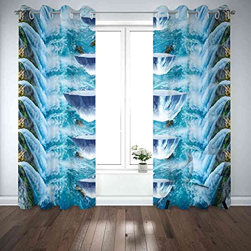 Rideau occultant isolant thermique chambre salon cascade 3D - 5