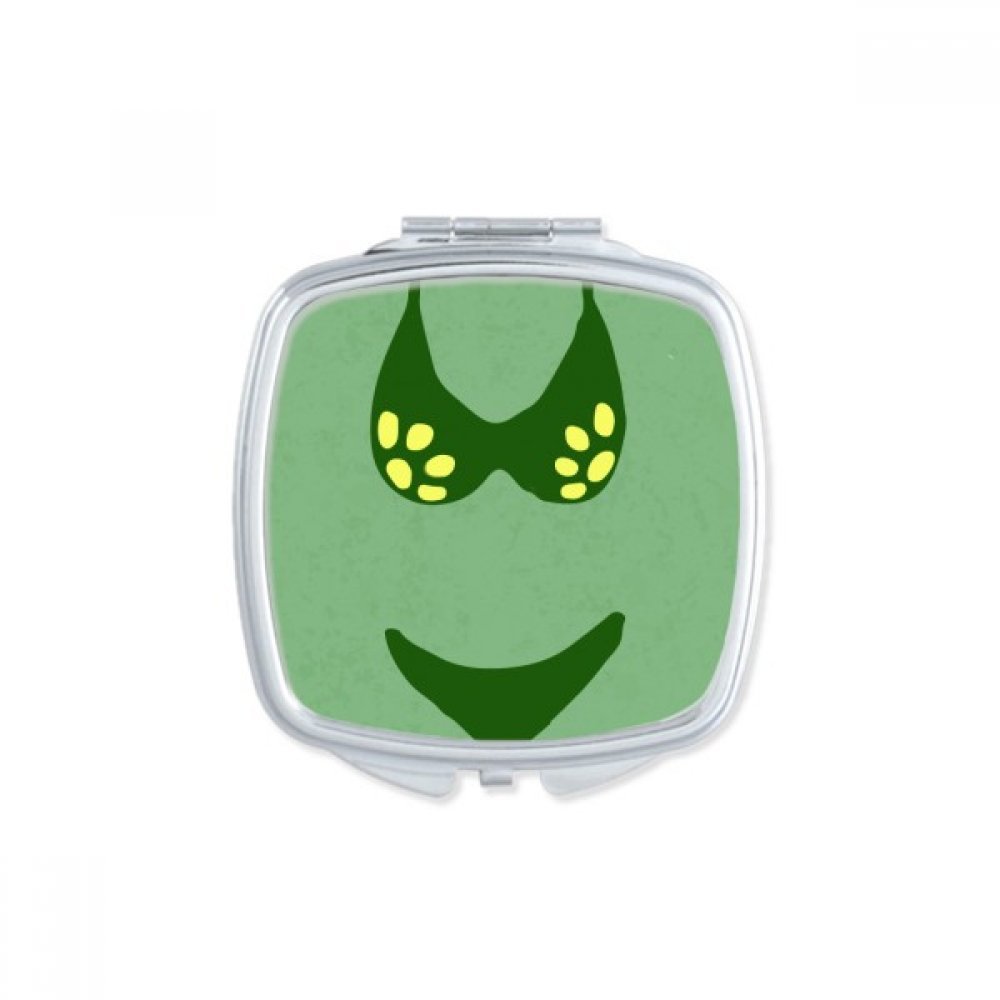 Miroir de poche carré math chat illustration pour trousse maquillage