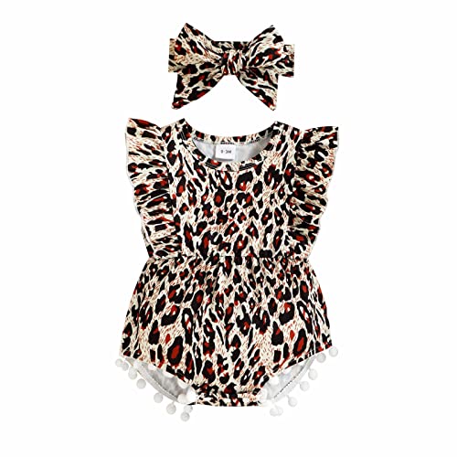 Hascloth Newborn Baby Girl Romper Infant Tassel Bodysuit Floral Dress Shorts Jumpsuit Ruffle Sleeveless Clothes Outfit