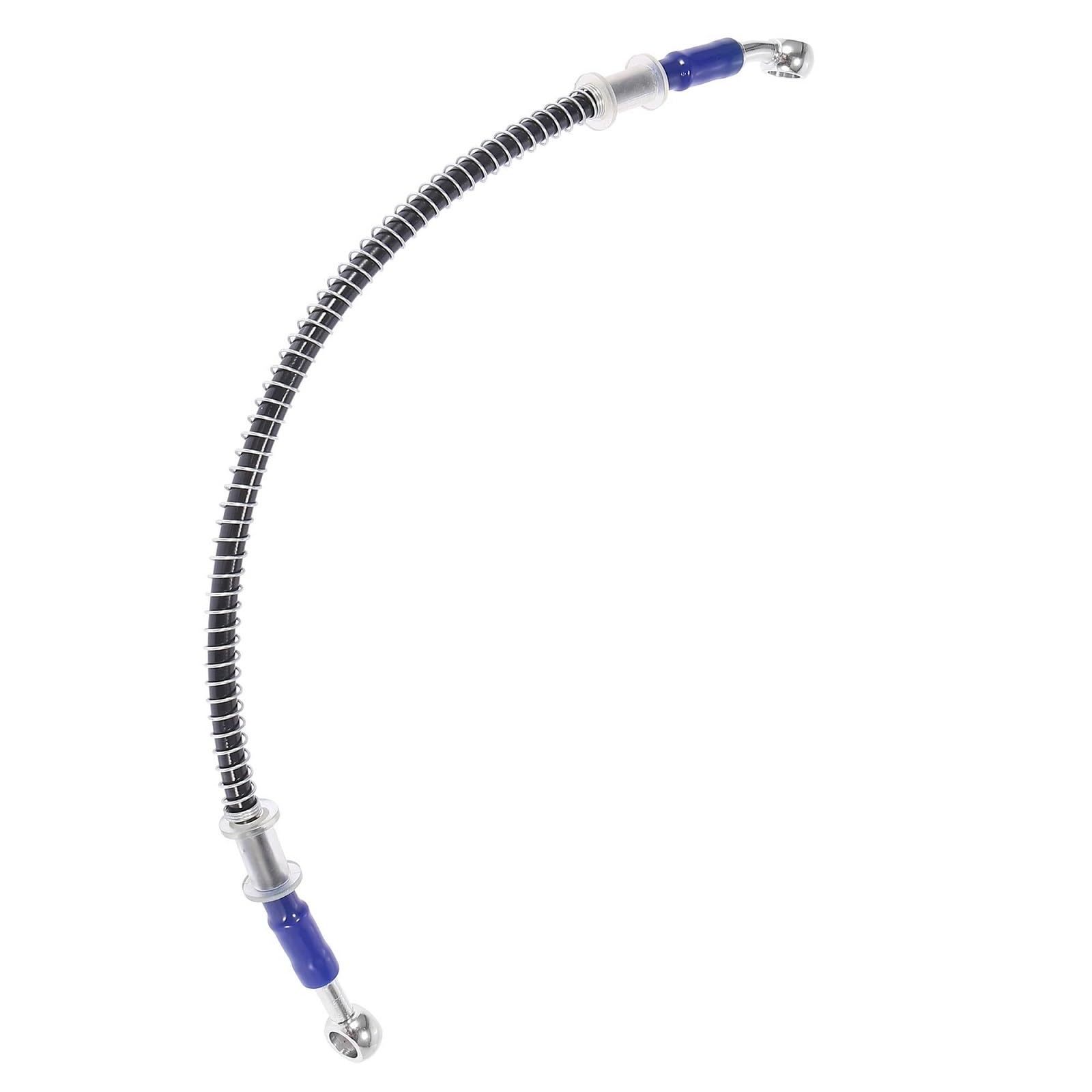 Ksxzw Black- Silver Motorbike Part 40Cm Motorcycle Braided Brake Clutch Oil Hoses Line Pipe Throttle Gas Fuel With Spring