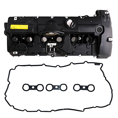 Engine Valve Cover with Gaskets and Bolts, Fit for 3.0L 2007-2013 BMW 128i 328i 328xi 528i 528xi X3 X5 Z4 3.0L N51 N52 Engine, Replace # 11127552281