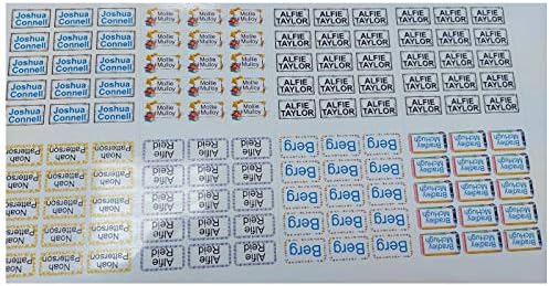 Stick On Name Labels for Clothes - Washable No-Iron Personal Permanent Stickers for School Uniform, Day Care, Nursery, Care Homes, Children