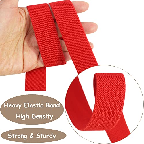 Jesep 1 Inch 20 Yards Knit Elastic Band Double-Side Twill Woven Elastic Heavy Stretch Elastic Spool For Sewing Pants Waistband, Wigs, Skirts, Craft Diy Projects (Mixed Colors 20 Yards) #TOP2