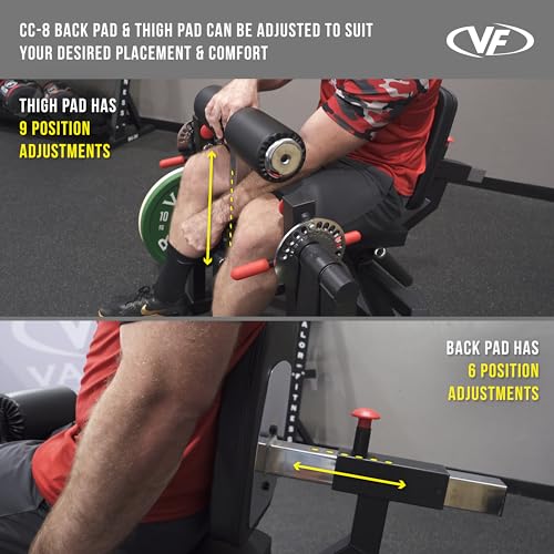 Valor Fitness Leg Extension and Curl Machine – Commercial Grade Plate Loaded Quad & Hamstring Trainer, Adjustable Dual Sundial with 15 Positions, Home Gym Strength Training Equipment - Thumbnail 3