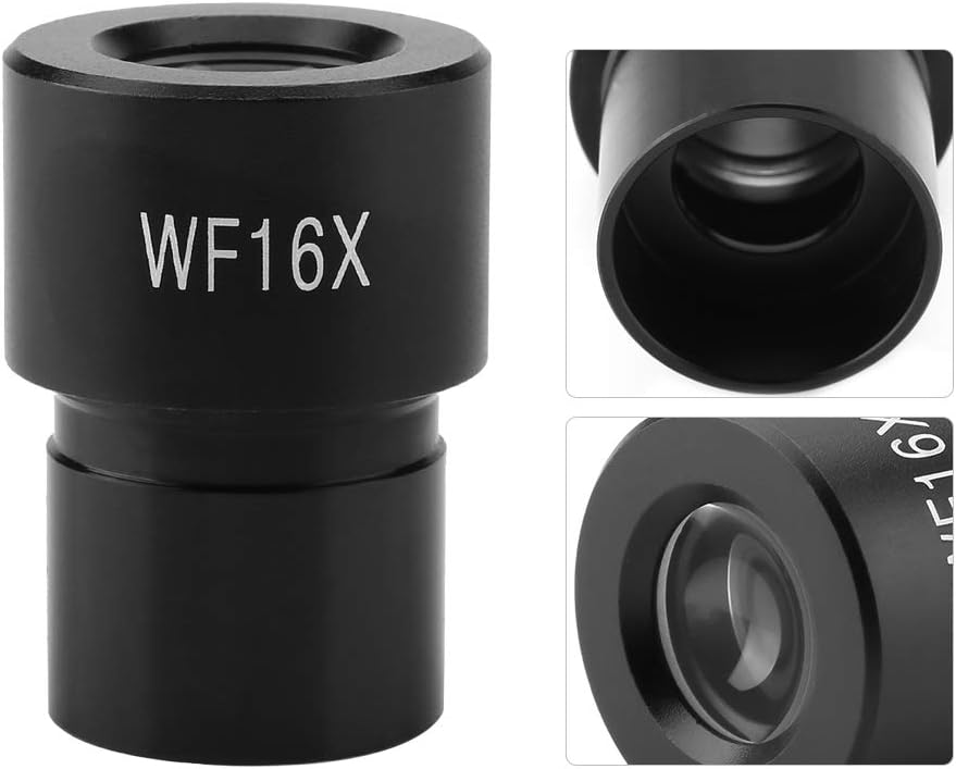 Eyepiece, DM-WF009 WF16X Magnification Microscope Interface Diameter 23.2mm, Wide Angle Eyepiece for Biological Microscopes Industry Microscope