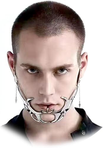 Máscara mecánica punk para mujeres y hombres, Halloween, fiesta, baile de graduación, máscara de metal, máscara de cosplay, joyería de Halloween,