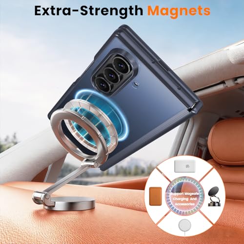 Image of WRJ for Samsung Galaxy Z Fold 7 Case Built-in Screen Protector,Blue