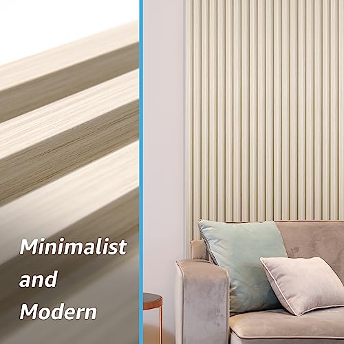 Image of Art3d 96 inch x 6 inch WPC Slat Wall Paneling for Interior Decor, 8-Pack, White Ash