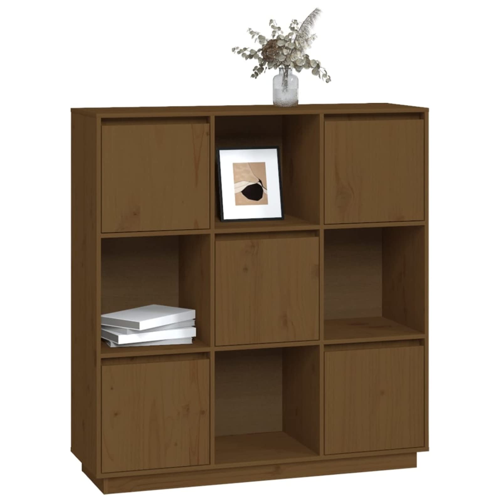 Aparador Alto de Madera Maciza de Pino - Estilo Moderno y Espacioso para Decoración de Interiores