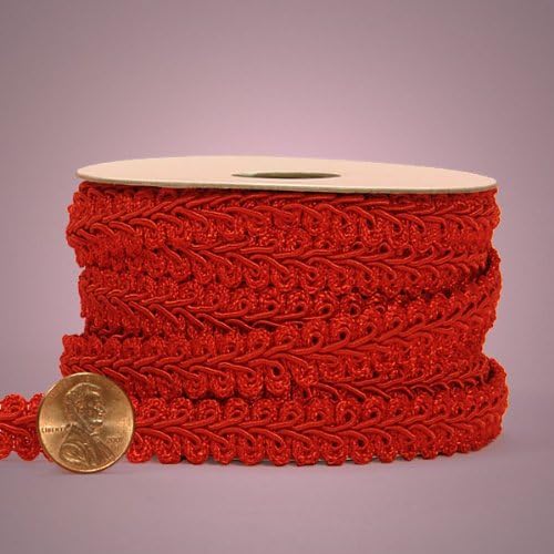Red Gimp Braid Trim 5/8" X 10 Yards