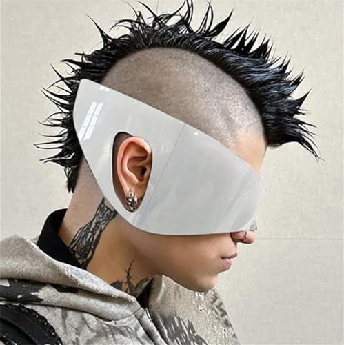 Oversized One-Piece Fashion Glasses Hanging Ear Bag Punk Future Technology Sense Fashion Glasses2